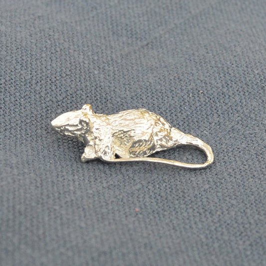 Mouse Figurine, Mouse Miniature, Mouse Sculpture, Handmade, in Fine Pewter, by William Sturt