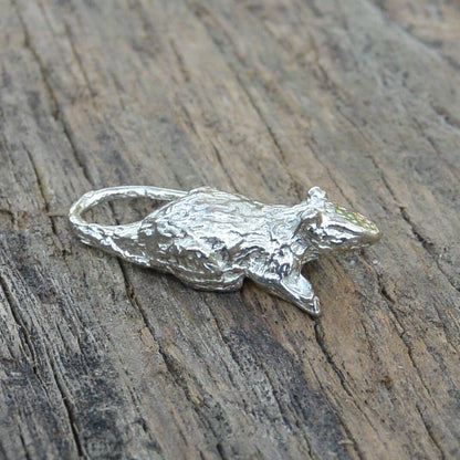 Mouse Figurine, Mouse Miniature, Mouse Sculpture, Handmade, in Fine Pewter, by William Sturt
