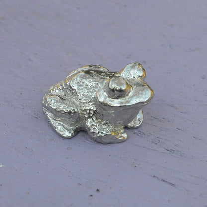 Frog Figurine, Frog Lovers Gift, Handmade, in Fine Pewter, by William Sturt