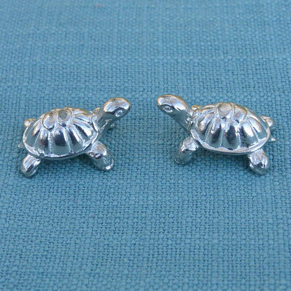 Two Tortoise Figurines, Tortoise Charms, Tortoise Totems, Handmade, in Fine Pewter, by William Sturt