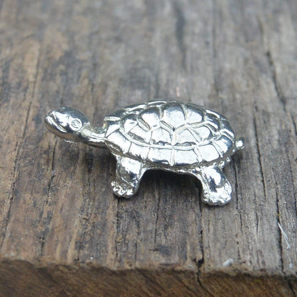 Turtle Figurine, Miniature Turtle, Handmade, in Fine Pewter, by William Sturt