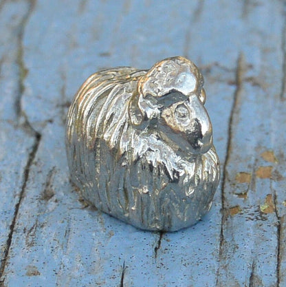 Sheep Figurine, Sheep Miniature, Sheep Sculpture, Handmade, in Fine Pewter, by William Sturt