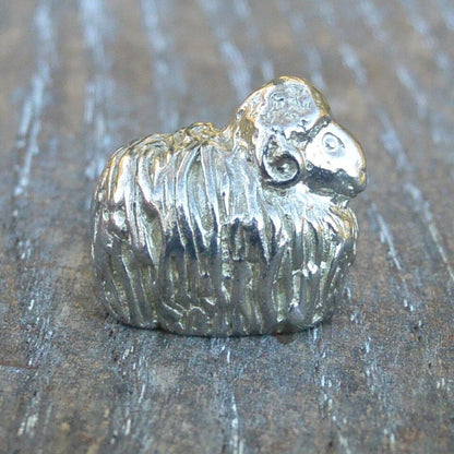 Sheep Figurine, Sheep Miniature, Sheep Sculpture, Handmade, in Fine Pewter, by William Sturt