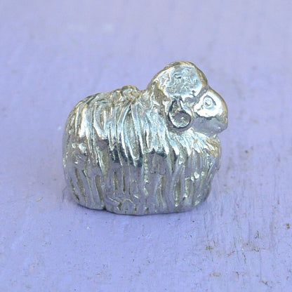 Sheep Figurine, Sheep Miniature, Sheep Sculpture, Handmade, in Fine Pewter, by William Sturt