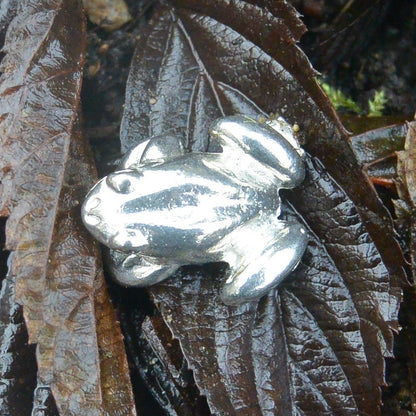 Frog Figurine, Frog Miniature, Symbol of Transformation & Renewal, Collectable Frog, Handmade, in Fine Pewter, by William Sturt