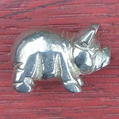 Kune Kune Pig Figurine, Kune Kune Pig Miniature, Kune Kune Pig Sculpture, Handmade, in Fine Pewter, by William Sturt