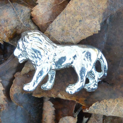 Lion Figurine, Miniature Lion, Handmade, in Fine Pewter, by William Sturt