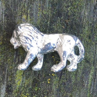 Lion Figurine, Miniature Lion, Handmade, in Fine Pewter, by William Sturt
