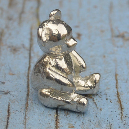 Miniature Bear Figurine, Handmade, in Fine Pewter, by William Sturt