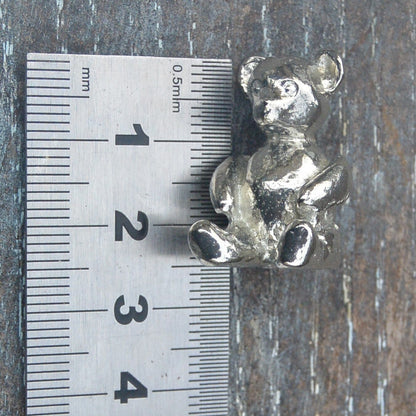 Miniature Bear Figurine, Handmade, in Fine Pewter, by William Sturt