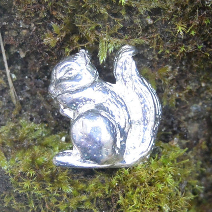Squirrel Figurine, Squirrel Collectible, Handmade, in Fine Pewter, by William Sturt