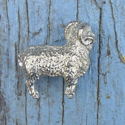 Sheep Figurine, Sheep Miniature, Sheep Sculpture, Handmade, in Fine Pewter, by William Sturt