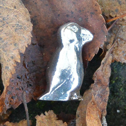 Puffin Figurine, Puffin Miniature, Puffin Sculpture, Handmade, in Fine Pewter, by William Sturt