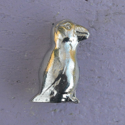 Puffin Figurine, Puffin Miniature, Puffin Sculpture, Handmade, in Fine Pewter, by William Sturt
