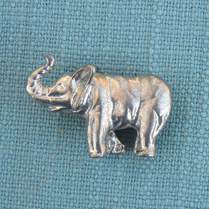 Elephant Figurine, Miniature Elephant, Elephant Totem, Handmade, in Fine Pewter, by William Sturt