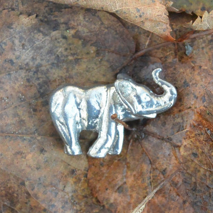 Elephant Figurine, Miniature Elephant, Elephant Totem, Handmade, in Fine Pewter, by William Sturt