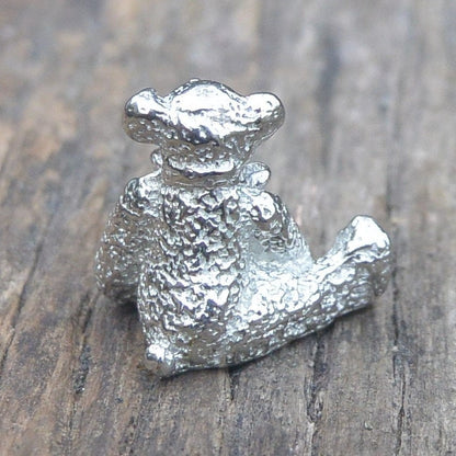 Miniature Bear Figurine, Handmade, in Fine Pewter, by William Sturt