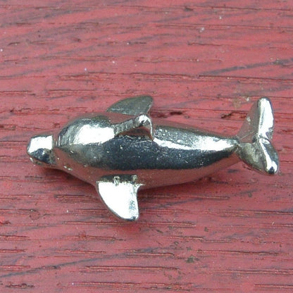 Dolphin Figurine, Miniature Dolphin, Handmade, in Fine Pewter, by William Sturt