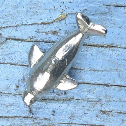 Dolphin Figurine, Miniature Dolphin, Handmade, in Fine Pewter, by William Sturt