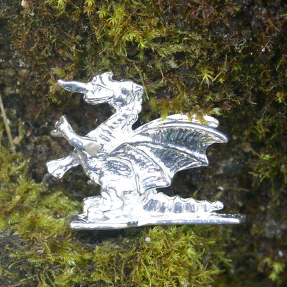 Dragon Figurine, Dragon Miniature, Dragon Sculpture, Handmade, in Fine Pewter, by William Sturt.