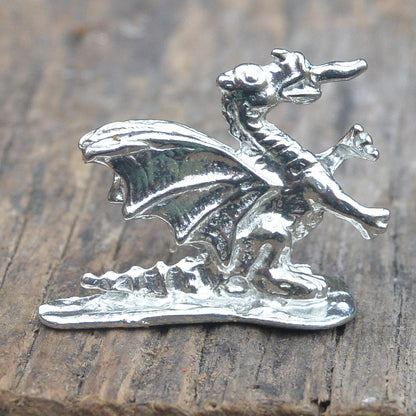 Dragon Figurine, Dragon Miniature, Dragon Sculpture, Handmade, in Fine Pewter, by William Sturt.