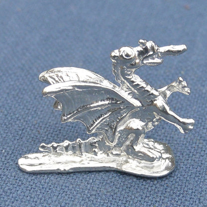 Dragon Figurine, Dragon Miniature, Dragon Sculpture, Handmade, in Fine Pewter, by William Sturt.