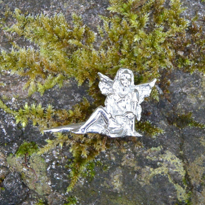 Garden Fairy Figurine, Fairy Gift, Handmade, In Fine Pewter, by William Sturt