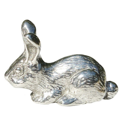 Rabbit Figurines, Miniature Rabbits, Handmade, in Fine Pewter, by William Sturt
