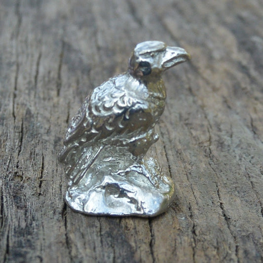 Eagle Figurine, Lucky Eagle, Miniature, Eagle Totem, Handmade, in Fine Pewter, by William Sturt
