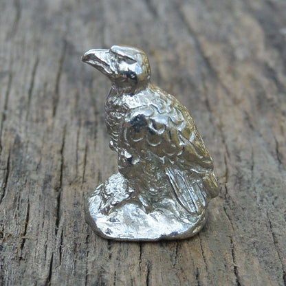 Eagle Figurine, Lucky Eagle, Miniature, Eagle Totem, Handmade, in Fine Pewter, by William Sturt
