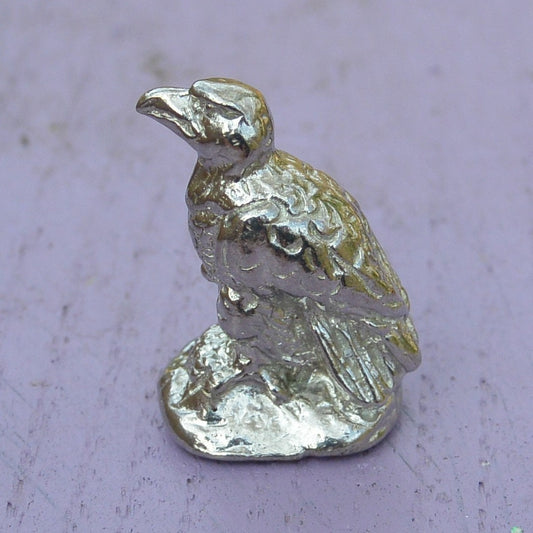 Eagle Figurine, Lucky Eagle, Miniature, Eagle Totem, Handmade, in Fine Pewter, by William Sturt