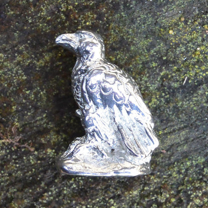 Eagle Figurine, Lucky Eagle, Miniature, Eagle Totem, Handmade, in Fine Pewter, by William Sturt