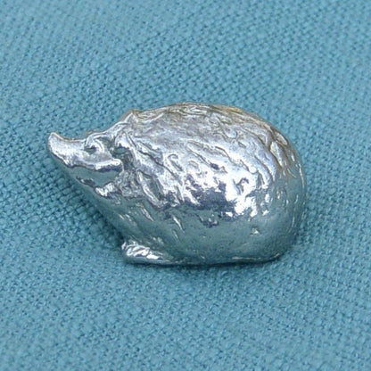 Hedgehog Figurine, Hedgehog Collectable, Hedgehog Totem, Handmade, in Fine Pewter, by William Sturt