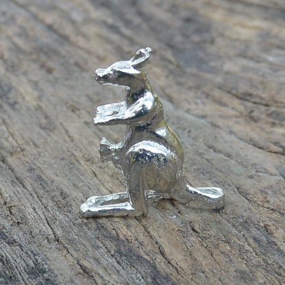 Kangaroo Figurine, Miniature Kangaroo, Kangaroo Totem, Handmade, Hand Crafted, Downunder, in Fine Pewter, by William Sturt