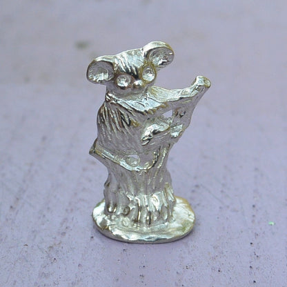 Koala Figurine, Koala Miniature, Handcast, in Fine Pewter, by William Sturt