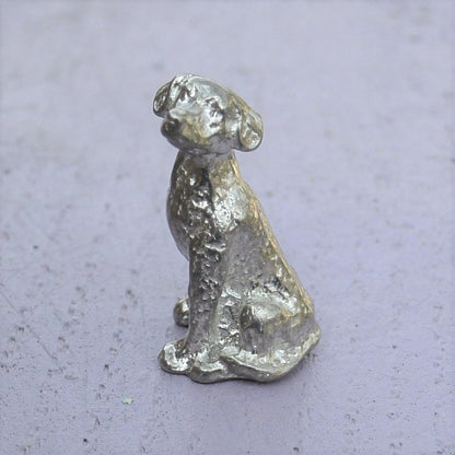Labrador Figurine, Labrador Miniature, Handcast, in Fine Pewter, by William Sturt