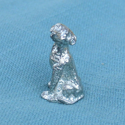 Labrador Figurine, Labrador Miniature, Handcast, in Fine Pewter, by William Sturt