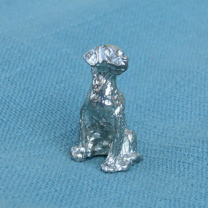 Labrador Figurine, Labrador Miniature, Handcast, in Fine Pewter, by William Sturt