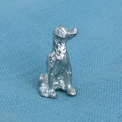 Labrador Figurine, Labrador Miniature, Handcast, in Fine Pewter, by William Sturt