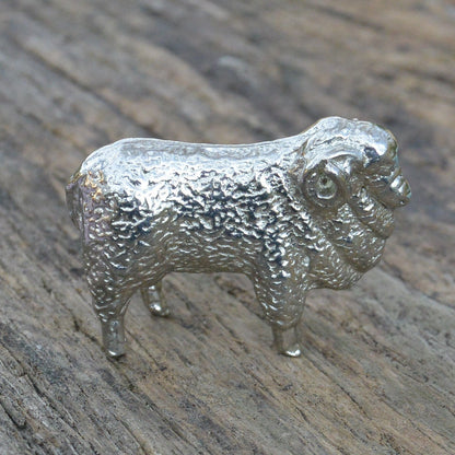 Sheep Figurine, Sheep Miniature, Sheep Sculpture, Handmade, in Fine Pewter, by William Sturt