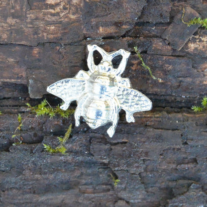 Bee Lapel Pin, Bee Accessories, Bee Gifts, Handmade, in Fine Pewter, by William Sturt