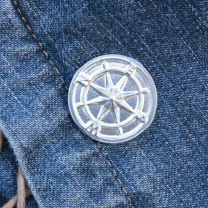 Compas Travel Pocket Token, Traveller Pocket Coin, Handmade, by William Sturt, in Fine Pewter