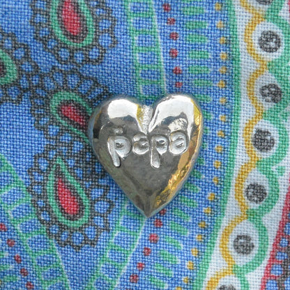 Papa Heart Cufflinks (Small Design), Handcast Pewter Cufflinks, Polished Finish