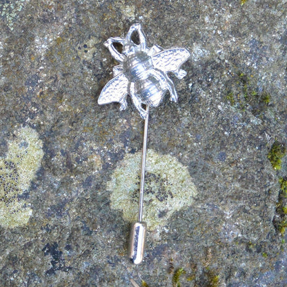 Bee Lapel Pin, Bee Accessories, Bee Gifts, Handmade, in Fine Pewter, by William Sturt
