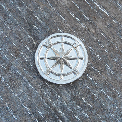 Compas Travel Pocket Token, Traveller Pocket Coin, Handmade, by William Sturt, in Fine Pewter