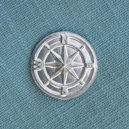 Compas Travel Pocket Token, Traveller Pocket Coin, Handmade, by William Sturt, in Fine Pewter