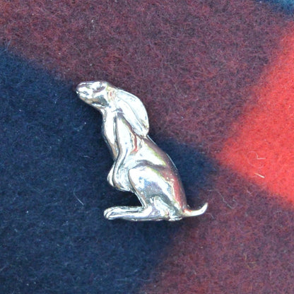 Moon Gazing Hare Figurine, Miniature Hare, Handmade, in Fine Pewter, by William Sturt