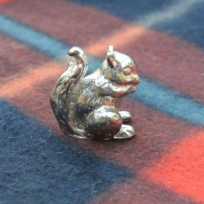Red Squirrel Figurine, Miniature Squirrel, Squirrel Totem, Handmade, in Fine Pewter, by William Sturt