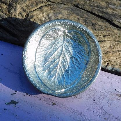 Linden Leaf Ring Bowl, Trinket Bowl, Spice Bowl, Hand Made, In Fine Pewter, By William Sturt