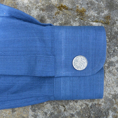 Sixpence Cufflinks, Handcast Pewter Cufflinks, Polished Finish